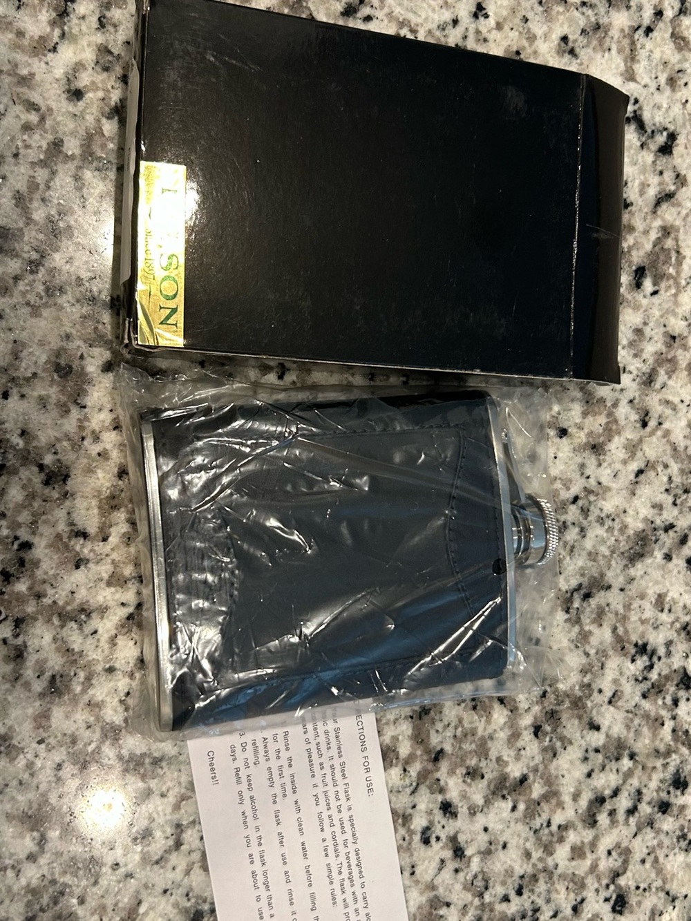 Filson Leather Wrapped Flask